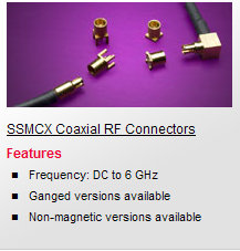 SSMCX Coaxial RF Connectors